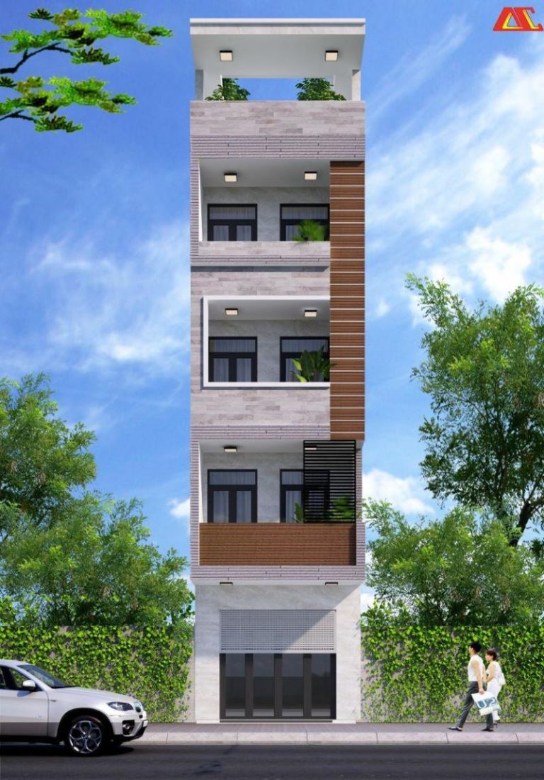 Mẫu nhà thiết kế gạch trang trí mặt tiền