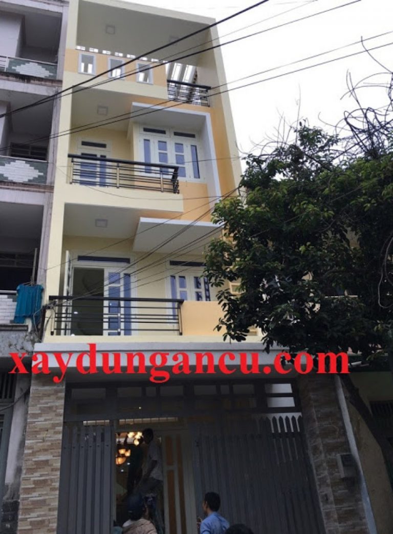 bàn giao công trình nhà phố 5m - 3 tầng ở Tân Bình