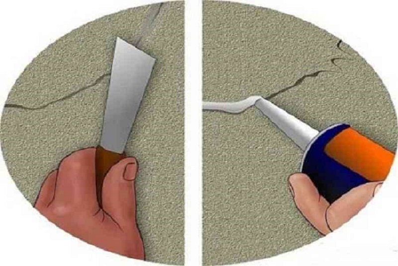Cách xử lý vết nứt tường bằng keo