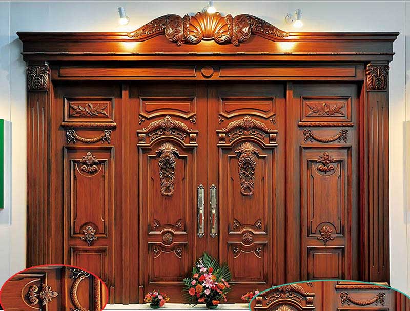 Mẫu cửa gỗ phong cách tân cổ điển