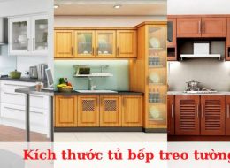 Kích thước tủ bếp treo tường tiêu chuẩn cho gia đình Việt