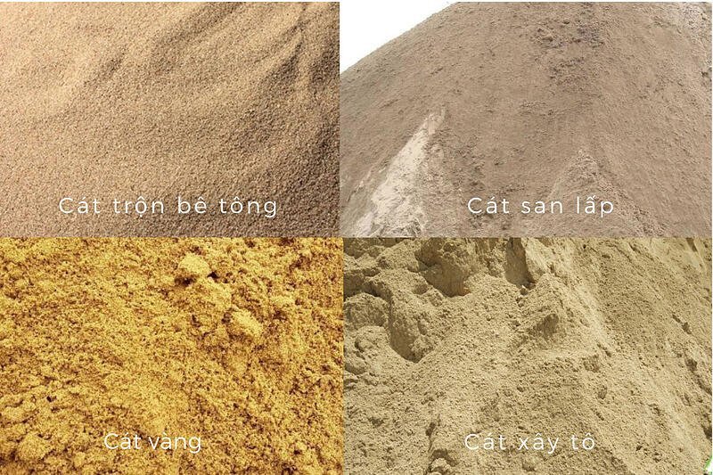 cát trong thi công xây dựng