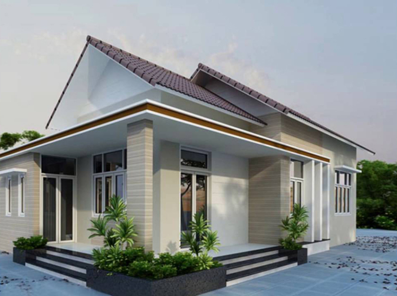 Thiết kế xây dwungj nhà mái Thái trị giá 200 triệu