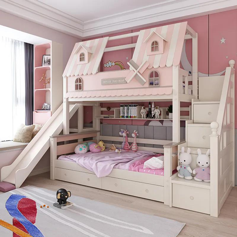 thiết kế giường tầng dành cho các bé gái
