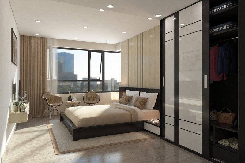 lựa chọn đồ nội thất thích hợp trong thiết kế không gian phòng ngủ mở