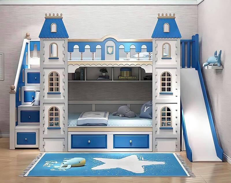 thiết kế giường tầng dành cho các bé trai